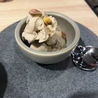 Vegan pistachio ice cream  at Domo in Barcelona