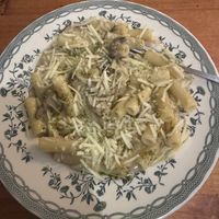 Creamy mushroom pasta  at Bodega Charlies in Sitges