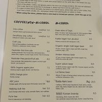 Menu  at URT 유알티 in Seoul