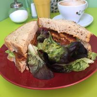 tempa sandwich  at The Almond Tree in Brighton
