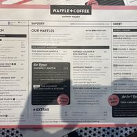 Menu! Avocado Smash, desserts and porridge   at Waffle and Coffee  in Saffron Walden