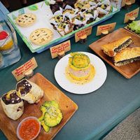 Baked goods & savory selections   at The Veggie Martian in Malibu