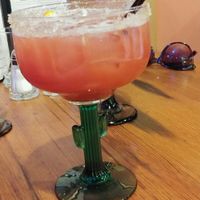 Sunset margarita at Bueno Loco Restaurante in Falmouth