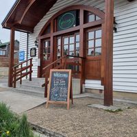 Restaurant from the outside at Groovy's in Falkland Islands