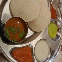 Idli set at Saravanaa Bhavan in Seoul