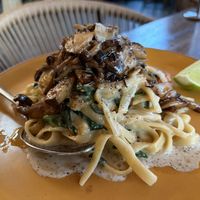 I forgot the name of this fettuccine dish, but it was one of our favorites, and so unique!  at Norah - Alberta in Portland