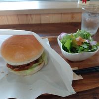 Vegan Hamburger without miso soup at Cafe Macro Miyori - 美与利 カフェマクロビヨリ in Fukuyama