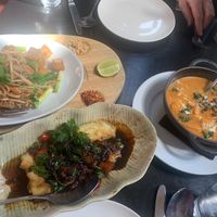 Pad Thai, red curry, aubergine  at Chaophraya in Glasgow