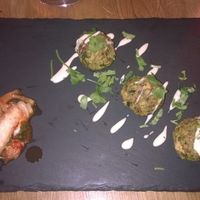 Cauli pakoras. at Wild Thyme in Norwich