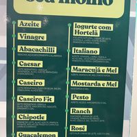Dressing options, 3-4 vegan ones  at Green Station Resende in Rio De Janeiro
