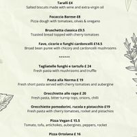 Menu  at APULIA in London