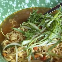 Vegan ramyeon. Putting scallion is my kind of style too. It is also good when you season with a little bit of salt, pepper and sesame oil at home.    at Kokio in Berlin