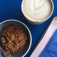 Kakao (Elimba) und Tahini Cookie  at Café Bauchgefühl  in Cologne