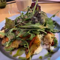 Bunte Waffel mit Chai Latte at Café Bauchgefühl  in Cologne