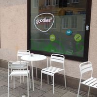 They actually have a food café called 'Goodies' where you can buy something to eat. Of course it is vegan. They have good options for for lunch and dessert, and it taste good.  at Veganz - Munich in Munich