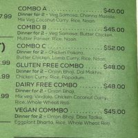 Vegan combo   at Indian Affair Takeout in Ottawa
