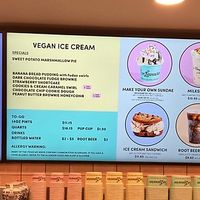 Wall menu; lots of vegan options  at Van Leeuwen Ice Cream - Midtown East in New York City