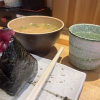 Same with miso soup   at Onigiri Gorichan in Osaka