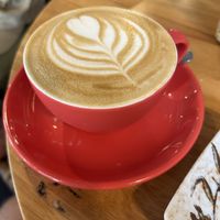 Oat lattee  at The Muffin Man in Phnom Penh