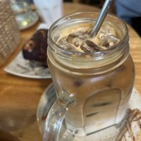 Iced oat lattee  at The Muffin Man in Phnom Penh