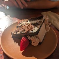 Chocolate cake at Rango Vegan in Salvador