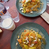 Arroz de Hauçá e Suco de Cacau at Rango Vegan in Salvador