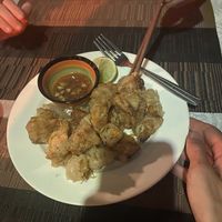 Fried vegetable spring rolls  at The Orange One in Don Khon