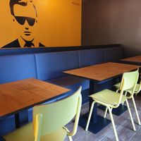 Inside seating at VINCENT in Munich