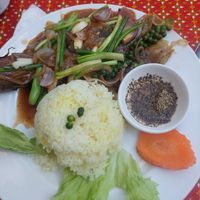 Eggplant Lok Lak at Khouch & Sarin in Kampot