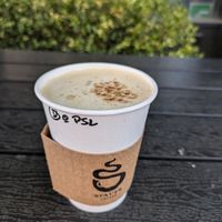 Pumpkin spice latte with oatmilk at Stauf's Coffee Roasters in Columbus
