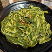 Tallarin Verde vegan at Culantro in Ann Arbor