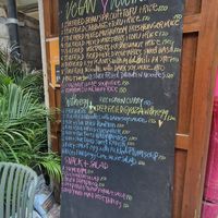 the menù at Studiyo bar in Bangkok