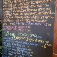 Menu at Studiyo bar in Bangkok