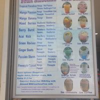 Drink menu at Norfolk Cafe in Altona