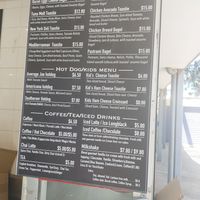 Menu at Norfolk Cafe in Altona