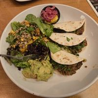 Meatless Taco bowl w/ squash salad at Silver Diner in Fredericksburg