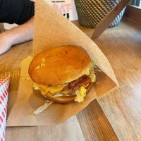 Smash truffle burger  at Green Farmer's in Amsterdam