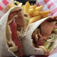 Cheese & ham wrap  at Jumping Bean in Durham