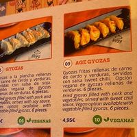 Opciones veganas de gyozas  at Ramen Shifu in Getafe