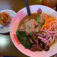 Miso pinattsu ramen con kimchi  at Ramen Shifu in Getafe