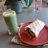 Matcha Latte & Indian Wrap at Kaspar Schmauser  in Berlin