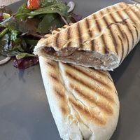 Vegan sausage and chutney panini    at Seahouses Cafè in Seahouses
