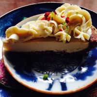 Vegan cheesecake :) at Organic House Salute in Kyoto