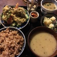 veggie set - 980 yen at Organic House Salute in Kyoto