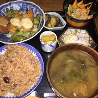 Vegetable set. Delicious! at Organic House Salute in Kyoto