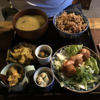 Vegetable lunch set at Organic House Salute in Kyoto