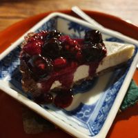 Berry cake at Organic House Salute in Kyoto