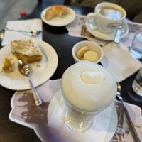 Coffee and cake was perfect for afternoon tea.  at El Palacio del Café in Montevideo