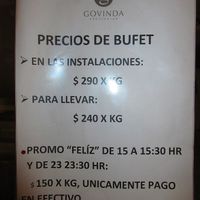 Rates and when food is cheapest at Govinda - Downtown in Mendoza