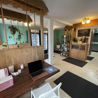 Entire space. Mostly a pick up option but has some seating  at Vibrant Life in Moncton